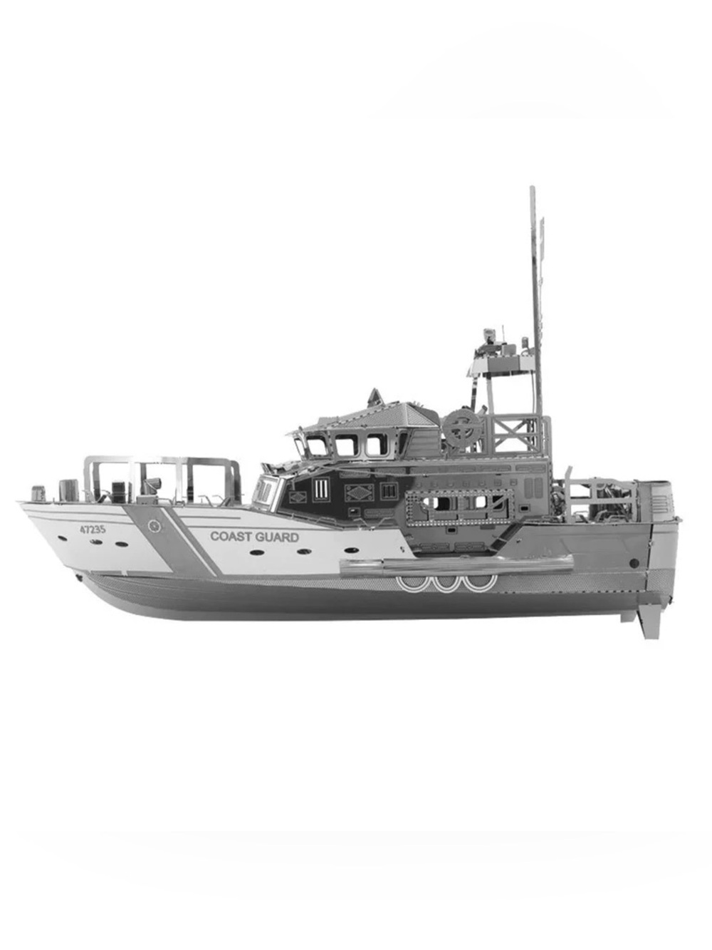 3D Metal Kits Lifeboat Model Ship Model Simulation Fighter Ship Coast Guard